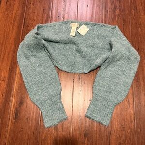 Free People Prima Donna Knit Bolero soft sage green